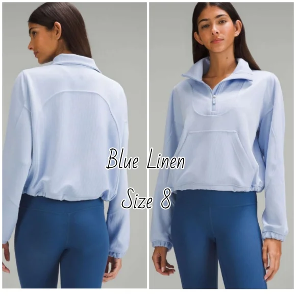 LULULEMON BRUSHED RIBBED SOFTSTREME HALF ZIP - Picture 1 of 14